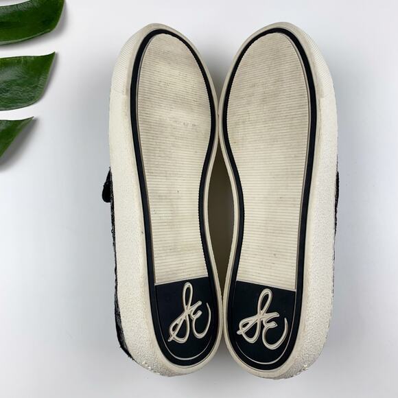 Sam Edelman Becker Casual Sneakers Black Sequin Slip On Women's 7.5 - Picture 10 of 10